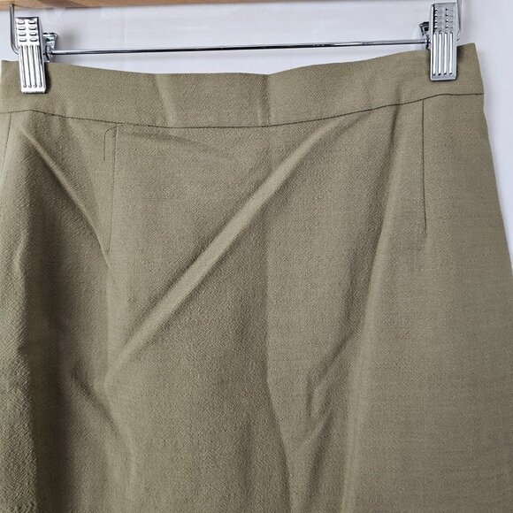 Vintage Calvin Klein Pencil Skirt Womens 6 Beige Wool Blend USA Preppy Boho - Picture 9 of 10